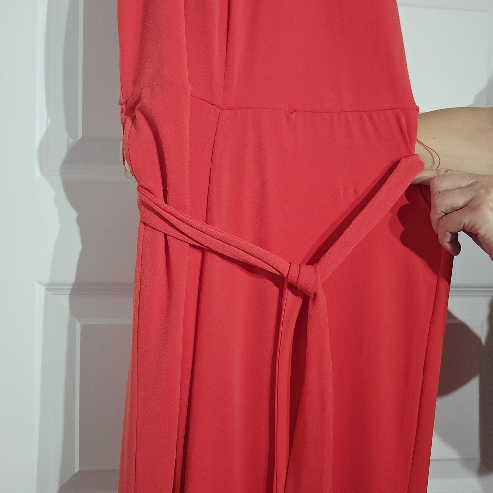 Calvin Klein Red/orangy Sleeveless Stunning  Jumpsuit